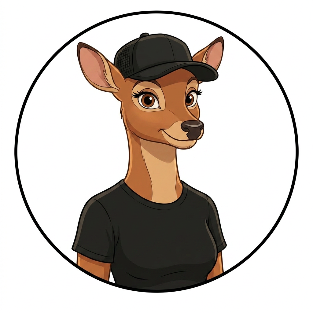 Ilustrácia jeleňa — baristky